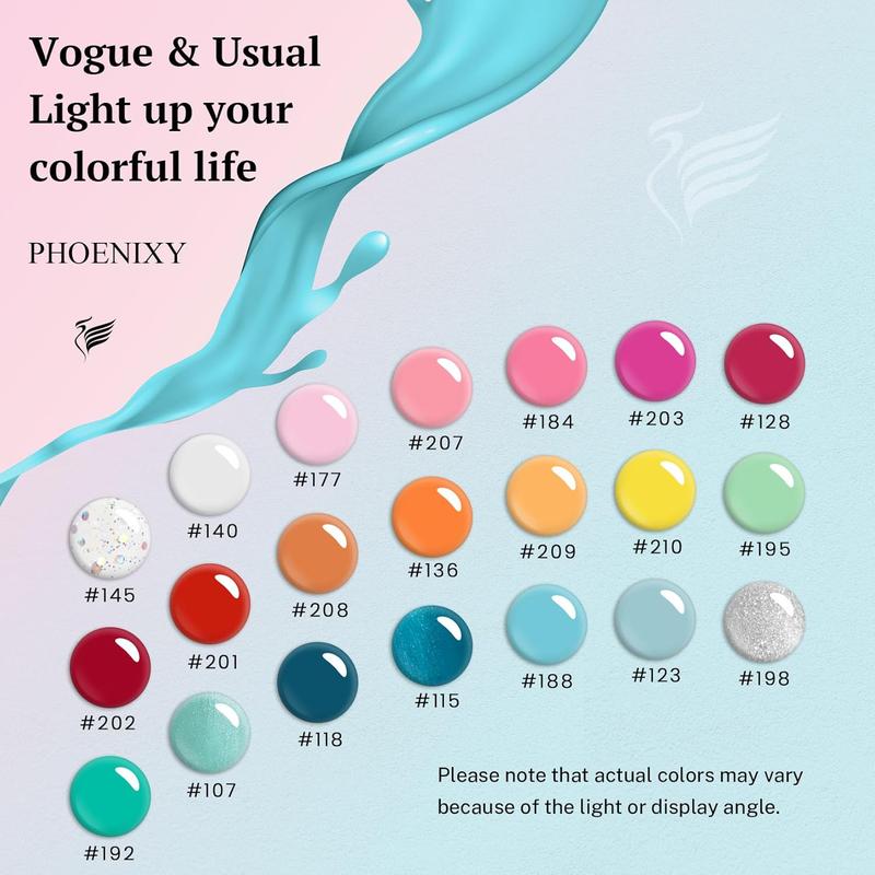 24pcs gel nail polish set, 21 colors peelable gel nail set nude pink red blue green yellow orange nail polish set with base coat matte top coat nail set women gift Nail Art Nail Care Smooth