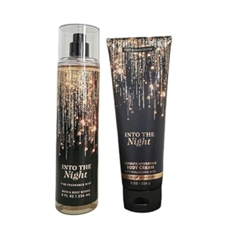 Bath & Body Works - into the Night - Fine Fragrance Mist and Ultra Shea Body Cream - Full Size (Packaging Varies) Bath & Body Works