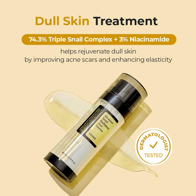 [COSRX OFFICIAL] Advanced Snail Radiance Dual Essence 80ml snail slime