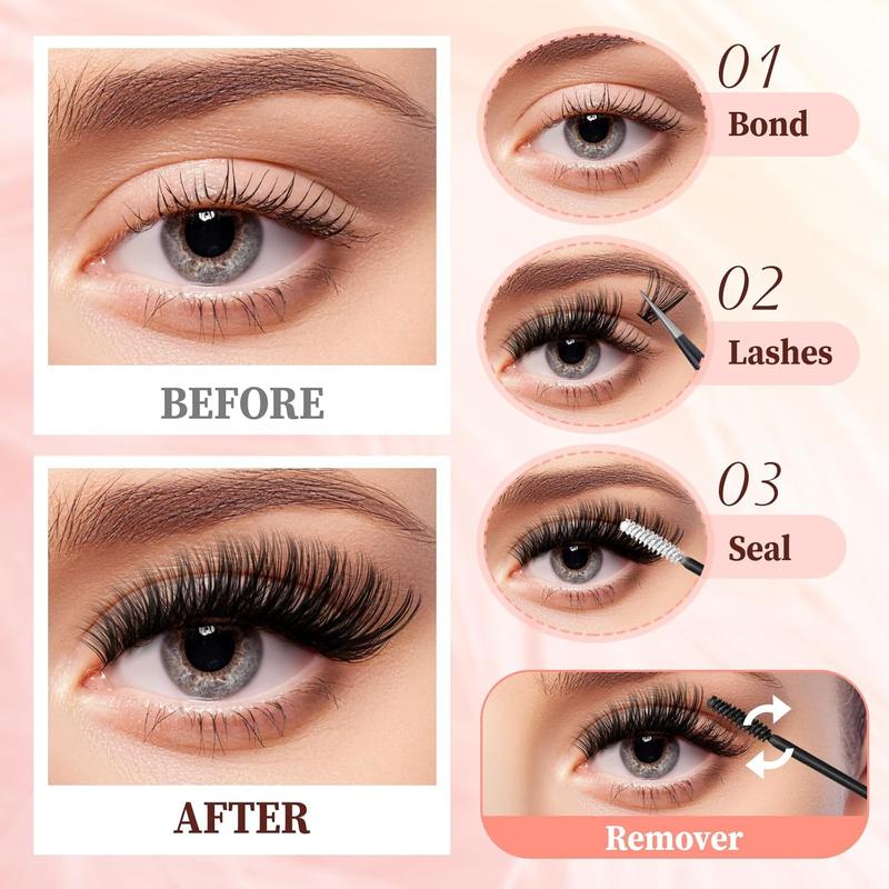 Lash Clusters 30D 40D - 320Pcs Lashes Clusters - DIY 9-16mm Eyelash Clusters Easy to Apply, Reusable Strip Lashes for Beginners Makeup Cosmetic Eyelash Extensions Eyelash Extension Eyelashes Extensions Lash Extension Lash Extensions