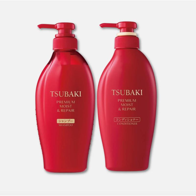 SHISEIDO TSUBAKI Moist & Repair Shampoo & Conditioner Pump Pair Set 450ml + 450ml