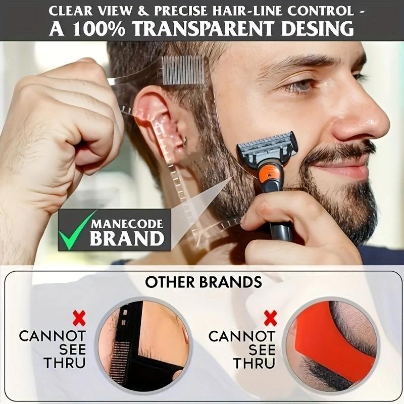 Clear Beard Styling Tool, Men's Beard Styling Comb, Heatless Styling Tool For Shaving Grooming