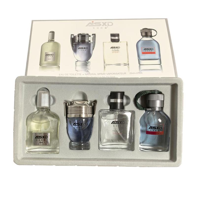 Men's Perfume Set, 4 Counts Long Lasting Fragrance for Men, Wooden Ocean Scent, Ideal Gift for Men, Perfume Set for Daily Use and Special Occasions