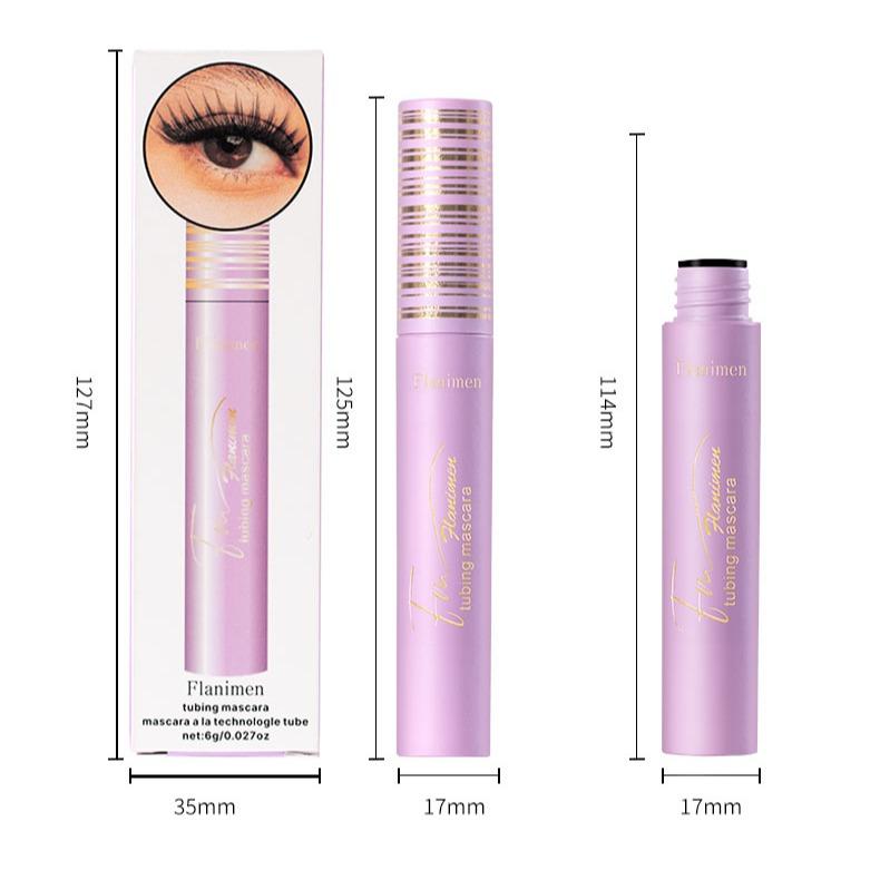 Flanimen Mascara Go the Distance Long-Lasting & Smudge, Safe for Sensitive Eyes, Tubing Mascara, Volumizing, Lengthening, Defining, Curling, Black friday, Christmas Gifts mascara lash makeup voluminous lash