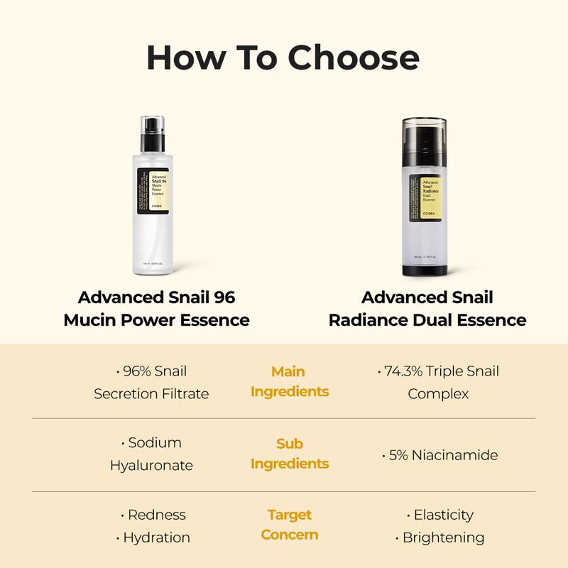 [COSRX OFFICIAL] Advanced Snail Radiance Dual Essence 80ml snail slime