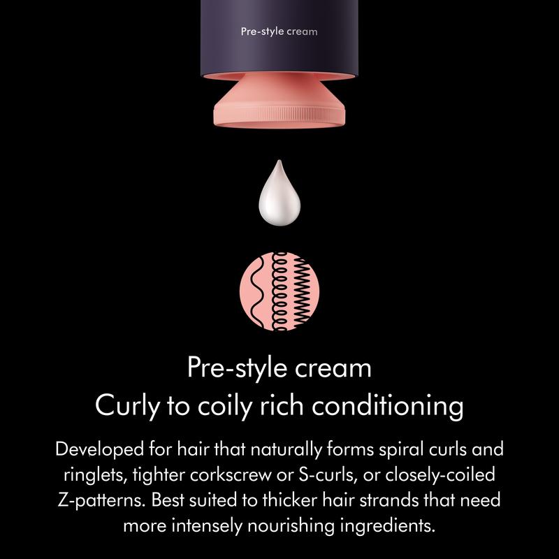 Dyson Chitosan™ Pre-style cream mini, Curly to Coily, Rich Conditioning, 15ml