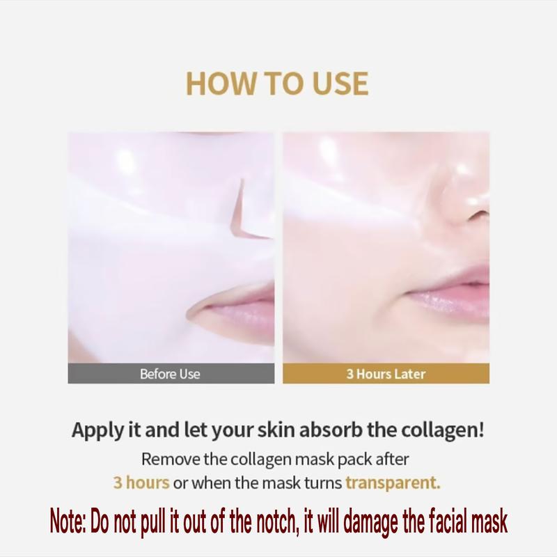 UTOGRU 12PCS Collagen Mask Deep Collagen Mask White Transparent Split Mask