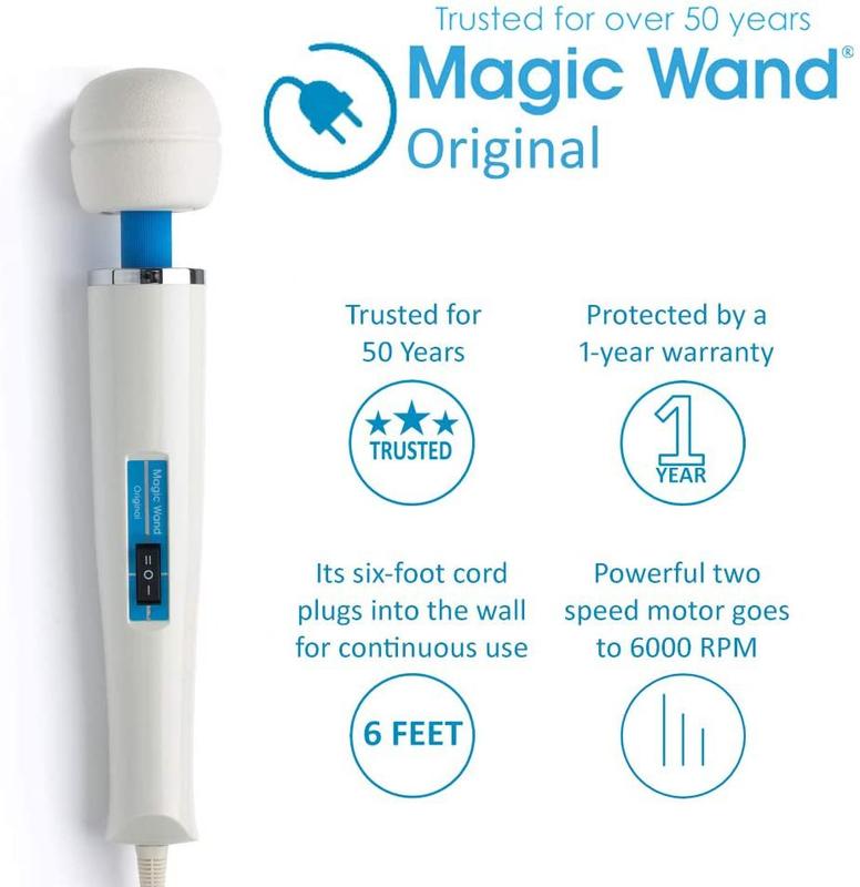 Authentic Magic Wand Massager Original HV-260 – Plug-in 2-Speed with Flexible Neck & Ultra-Powerful Motor for Deep, Rumbling, Muscle Relaxing Vibrations. 6-Foot Cord