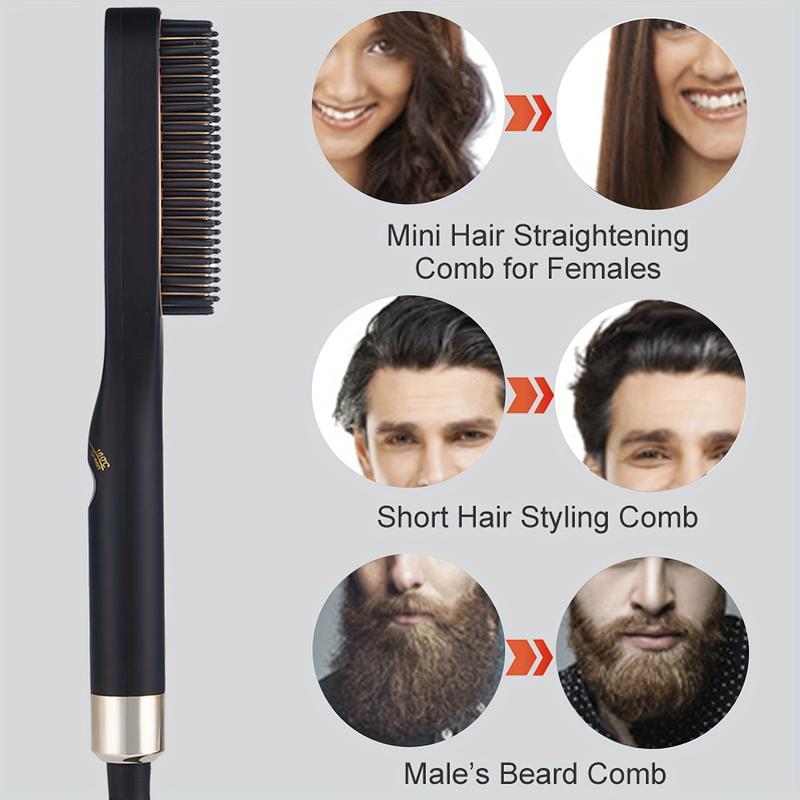 Heated Beard Styler Kit - Tools & Accessories for Shave & Hair Removal - PTC Heating Comb for Short to Medium Beards, Grooming Gifts for Men, Costume Accessories, Easy to Use, Fast Styling, and Salon-Quality Results