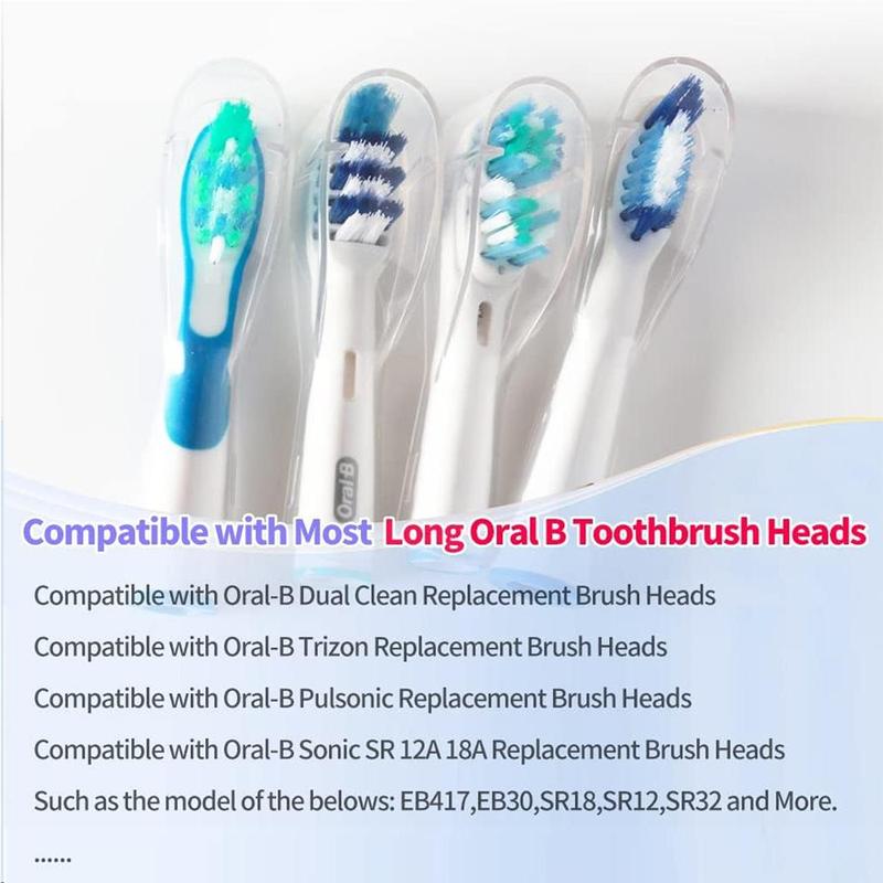 Electric Toothbrush Dustproof Cover, 4 Counts Toothbrush Head Protective Cover, Dustproof Cover for Oral B Long Brush Head Series Electric Toothbrushes