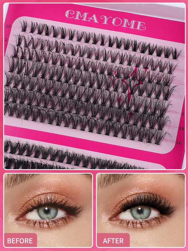 CMAYOME DIY Eyelash Extension Kit 10-16mm 30-40D Waterproof Long-lasting With Eyelash Glue& Eyelash Remover& Brush& Tweezers For Girl Makeup