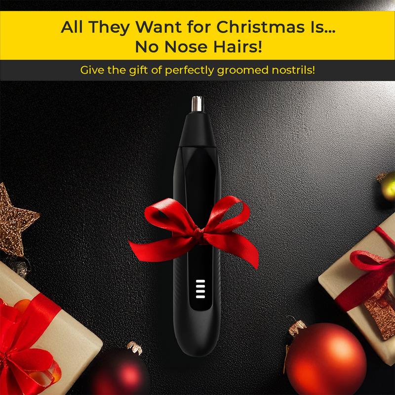 THE TRIMSMEN - Nose & Ear Hair Trimmer for Men - USB-C Charging, Waterproof, & Digital Battery Display - Designed for Comfort