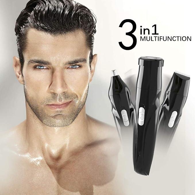 Nose Hair Trimmer USB Rechargeable 3 in 1 Facial Eyebrow Ear Beard Rechargeable Electric Nose Hair Trimmer Waterproof Clipper or Men & Women