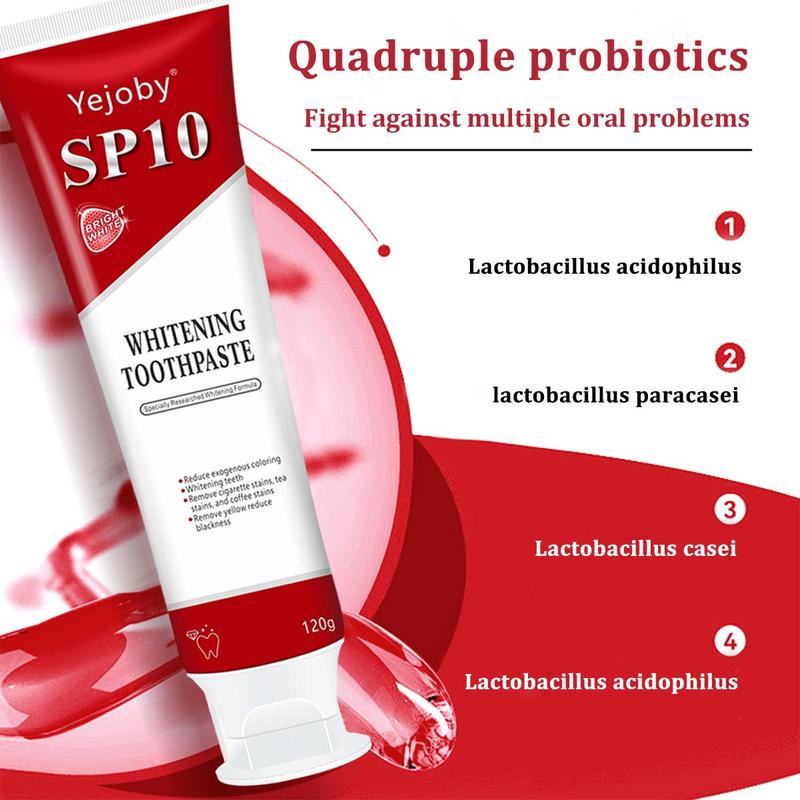 (New) 2024 SP-10 whitening Toothpaste, Super sp10 brightening Oral probiotic, sp 10 Bright White Toothpaste for Stain Removing, Fresh Breath & Teeth Health Whitening Solution Effect is better than SP-7 and SP-8,SP-6 SP-4 sp-6 sp8 sp6 sp4 SP-10