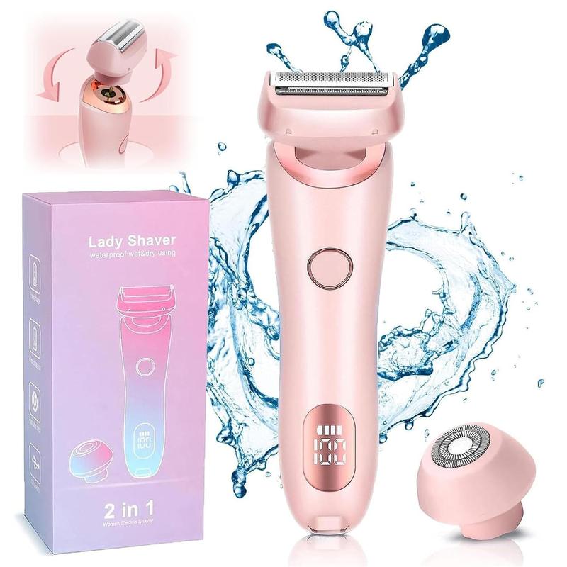 2 in 1 Electric Shaver, 1 Box Waterproof Wet & Dry Use Hair Removal Tool & Accessories, Safety Bikini Legs Underarm Hair Removal Tool for Women, Christmas Gift,  Electric Epilator Hair Removal,  Hair Removal Machine,  Hair Removal Kit