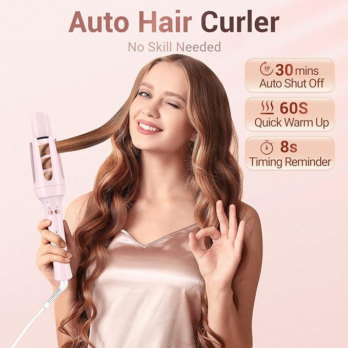 BESTOPE PRO  Automatic Curling Iron Hair Curler, Replaceable Curling Wand with 2 Sizes Barrel (1