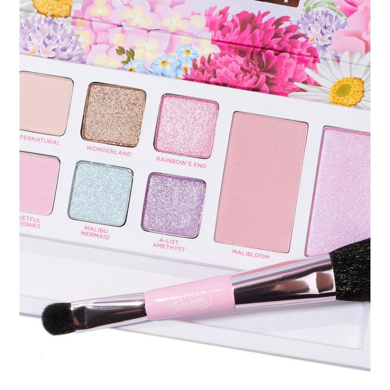 Petite 'n Pretty WhimsiCali Eye & Cheek Palette with 12 shades Eyeshadow Flower Eyeshadow Flower Makeup Color Gift Cosmetic Teens