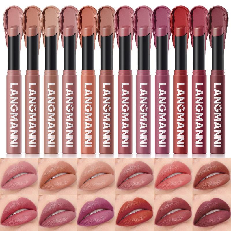 Long Lasting Matte Lipstick, 1 Count Non-stick Cup Not Fade Lip Sticks, Easy Coloring Lip Sticks, Suitable for All Occasions Lip Makeup, Christmas Gift