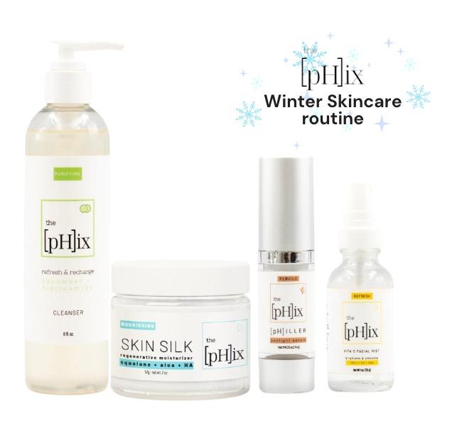 {Season Exclusive} Winter Skincare Routine- Hydrating Cucumber Cleanser + Hyperpigmentation Fading Vitamin C Toner + Skin Barrier Repair + Moisturizing Peptide  Moisturizer for Skin Repair + Hydrating Anti Aging Philler Peptide Serum Moisture Gentle