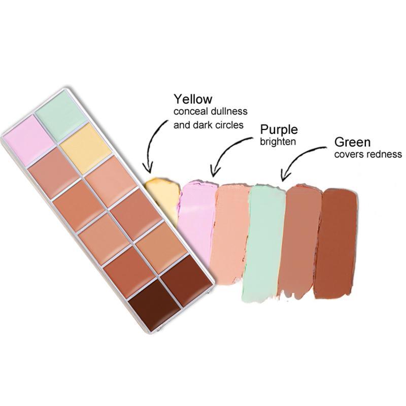 12 Color Concealer Palette, 1 Count Multi-functional Face Makeup Palette, Professional Makeup Product For covering Periorbital Dark Circles & Acne Spots