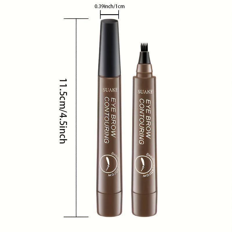 Waterproof EyebrowPen,MicrobladingÉyebrow Pencil With 4Split Head,Natural LookingBrowsMakeup ( 5Colors )