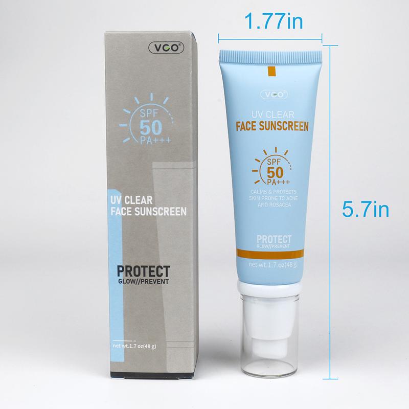 VGO Moisturizing Sun Cream SPF 50 PA+++ 48g Facial Skincare Sunscreen Makeup