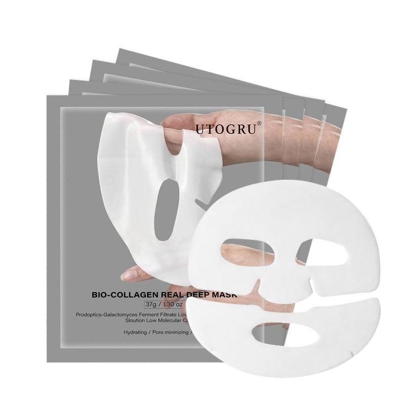 12PCS UTOGRU Deep Collagen Power Boosting Mask White Transparent Split Mask The Original Overnight  Deep Collagen Mask Collagen Hydrating Facial Mask Set