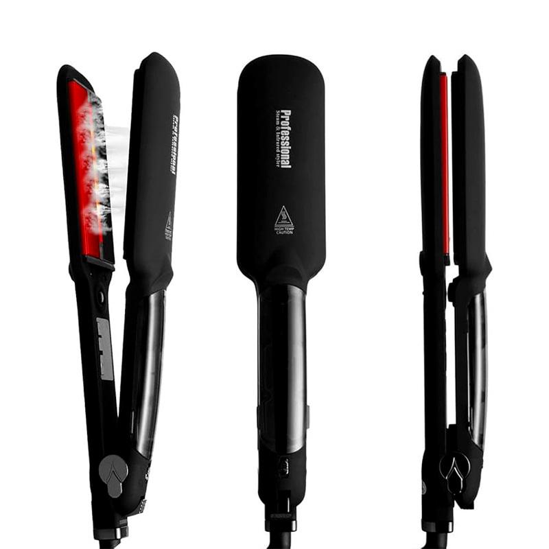 Black Friday Deals Professional Infrared Steam Ceramic Hair Straightener,Instant Heat Up,Adjustable Temp,Flat Iron Hair Straightener(Black) Comfort