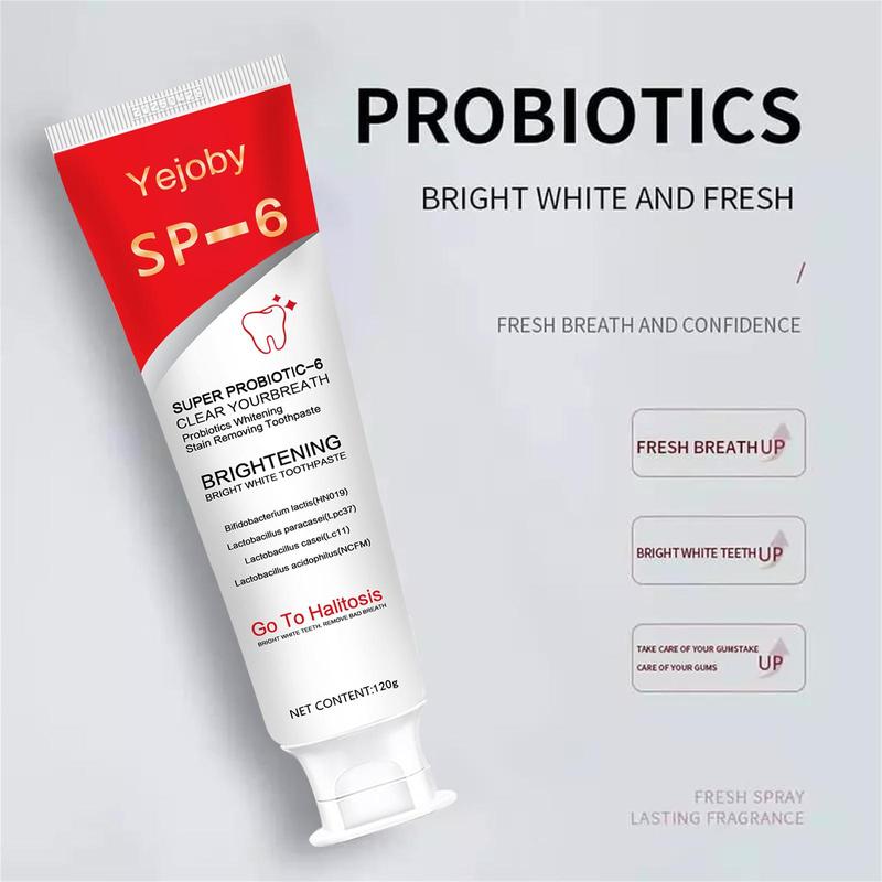 Probiotics Bright White Toothpaste, Sp 6 Toothpaste, Sp-6 Ultra Whitening Toothpaste, Ultra Whitening Toothpaste Sp-6, Sp-6 Probiotics Whitening Toothpaste, Fresh Breath