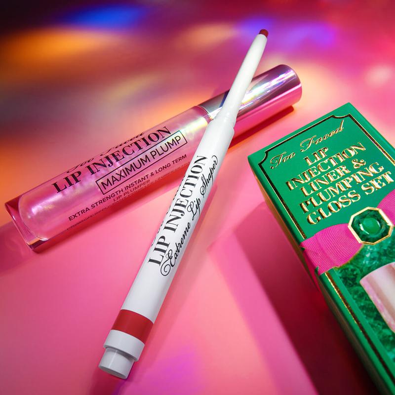 Too Faced Lip Injection Plumping Lip Liner & Gloss Set - Volumize Lip Plumper & Shaper Gift