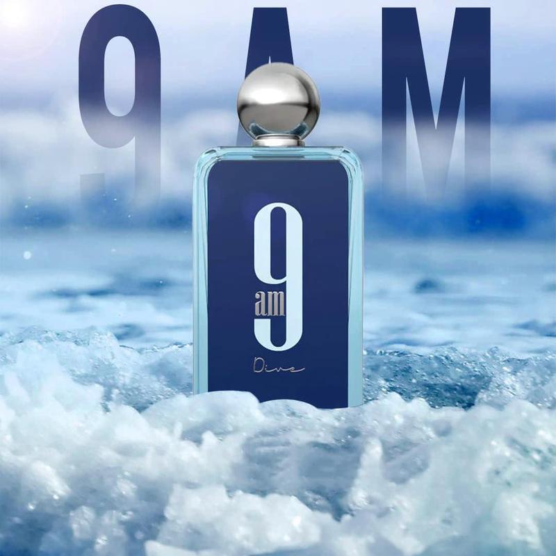 AFNAN 9AM Dive Eau de Parfum Spray Unisex 3.4 Oz Aquatic Scent