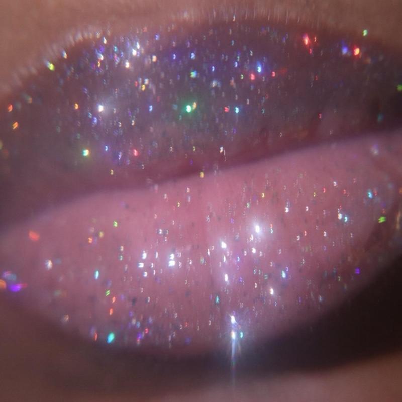 Ultra Holographic Silver Glitter lip oil gloss Lightweight