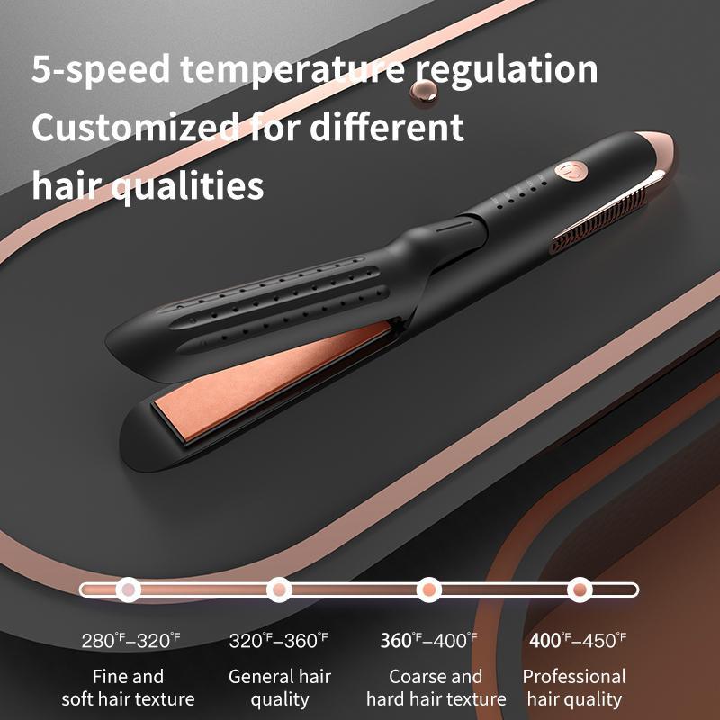 Electric Hair Straightener & Hair Curler Iron, Portable Hair Straightening Iron, Portable Curler, Hair Styling Tool for Home & Travel, Professional Hair Styling Tool for Women