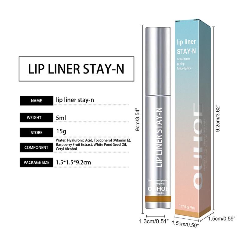 [$16.99 Get 3 Pack] Lip Liner Peel Off Lip Liner Stain, Long Wear Tattoo Lip Liner, Stain with Matte Finish, Long Lasting, Waterproof, Transfer-proof