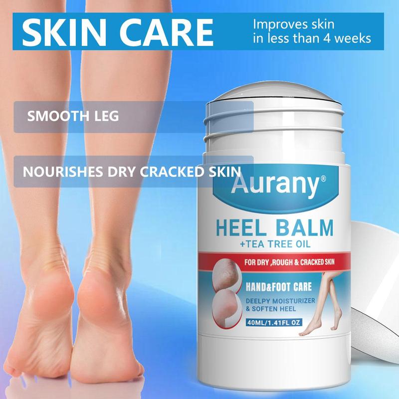 Salicylic Acid & Tea Tree Oil Heel Balm, Moisturizing Foot Care Cream for Daily Use, Nourishing Foot Care Product for Dry & Cracked Skin