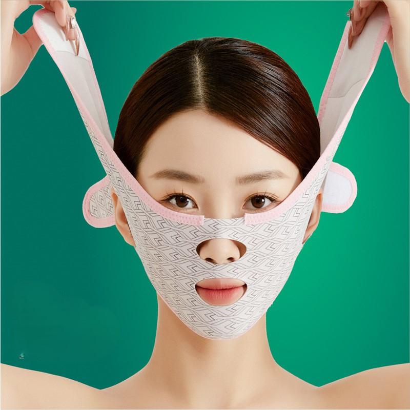 V-Line Face Lift & Tightening Bandage-sagging nasolabial folds, seamless elastic mask to improve double chin，Seamless Elastic Mask for Sagging Skin, Nasolabial Folds & Double Chin Reduction