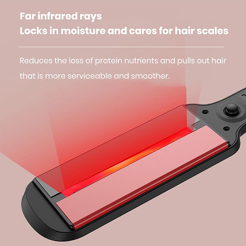 Black Friday Deals Professional Infrared Steam Ceramic Hair Straightener,Instant Heat Up,Adjustable Temp,Flat Iron Hair Straightener(Black) Comfort