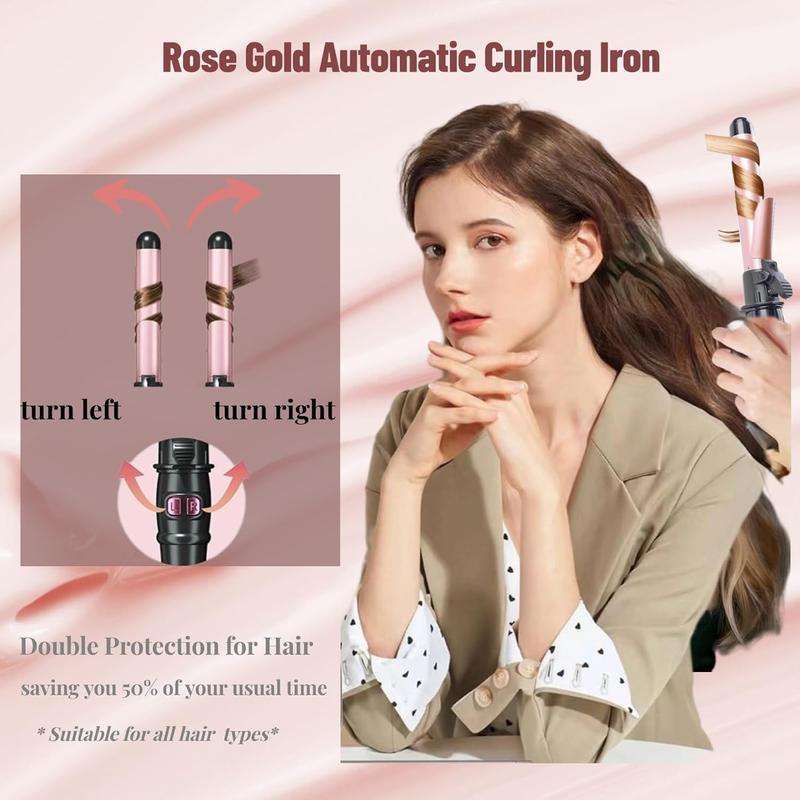 2024 Newest Automatic Curling Wand 28mm 1.1 inch Rotating Curling Iron , Automatic Hair Curler with LED Display, Professional &Fast Heating