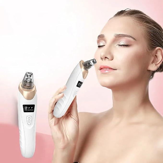 Blackhead Remover Pore Vacuum Kit - 2024 Upgraded Blackhead Extractor Tool with 3 Adjustable Suction Levels, 5 Probes, USB Rechargeable, Suitable for Women and Men Facial Blackhead Removal Cleansing Comfort Gentle