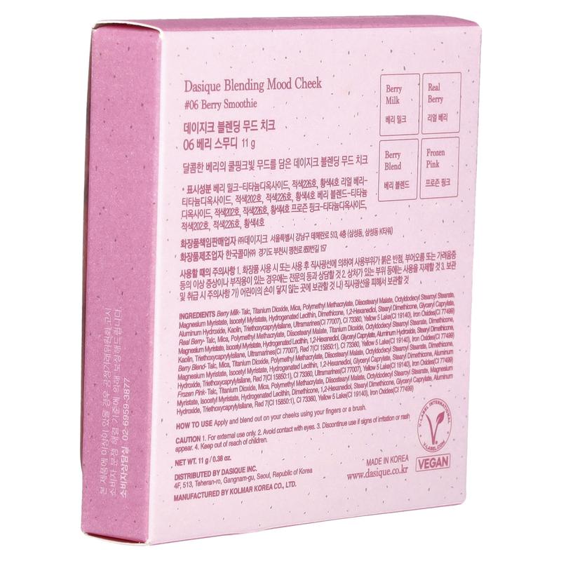 Dasique Blending Mood Cheek, 06 Berry Smoothie, 11 g