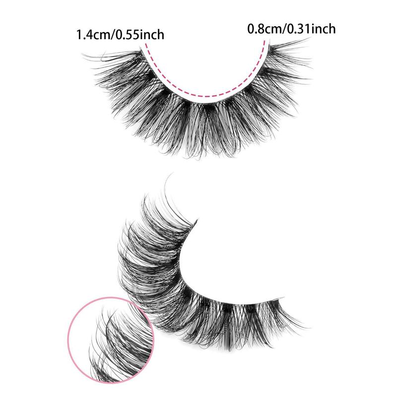 Fluffy False Eyelashes for Music Festival Makeup, 10 Pairs Natural Eyelashes for Lashes Extensions, Volumized Fake Eyelashes, Shinyslashes, Christmas Gift