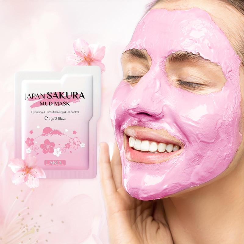 Sakura Skin Care Kit, 20pcs set Moisturizing Facial Mask & Lip Mask & Mud Mask & Facial Scrub, Hydrating Skin Care Products for Women, Christmas Gift