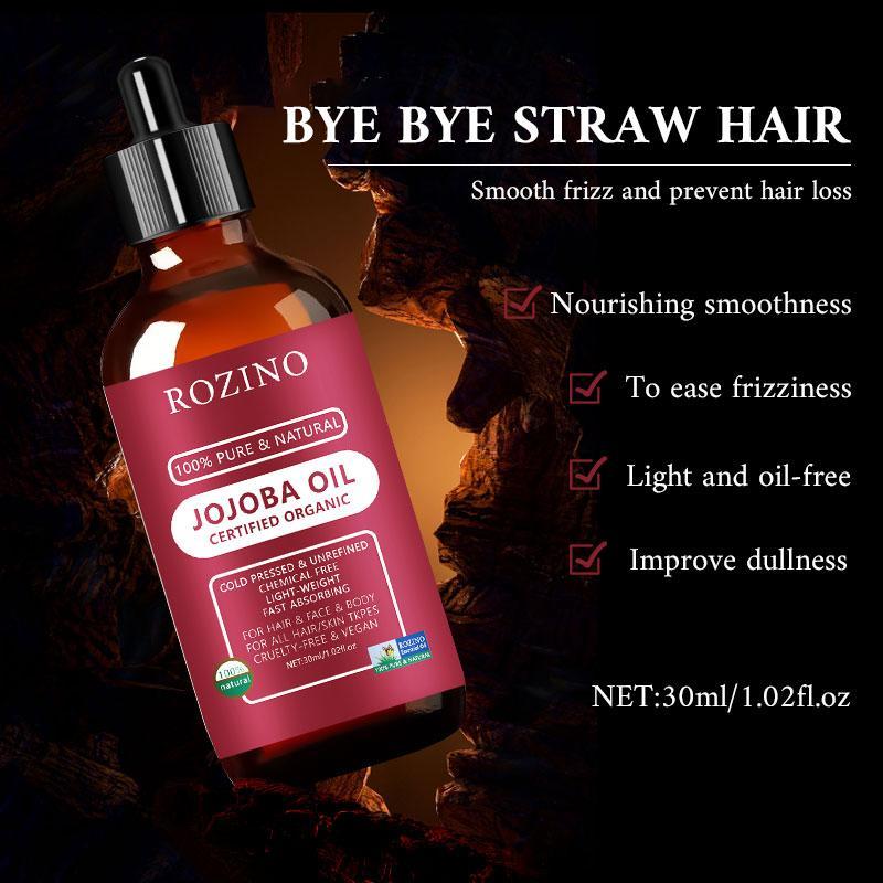 Jojoba Seed Oil Hair Treatment Essential Oil, Comfort Scalp Care Massage Haircare Oil, Hair Care & Styling Product for Men & Women