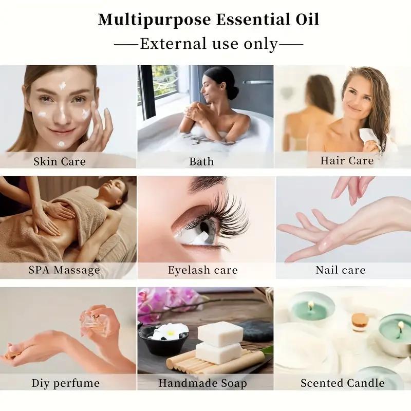 30ml Peppermint Essential Oil, 1 Count Multi-purpose Natural Herbal Essential Oil for Face Nails Body Skin, Personal Care Essential Oil for Skincare Body Massage & Aromatherapy