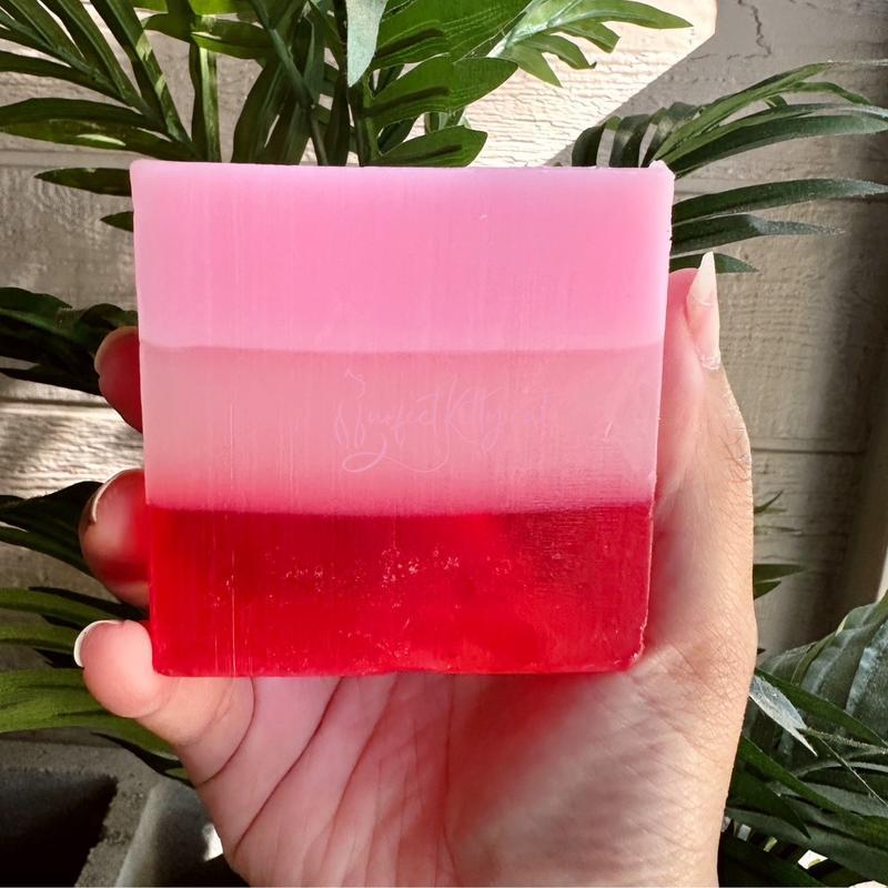 Premium Pink Passion Soap Bar | Strawberry Vitamins Skin Repair Comfort Hydrate Moisturizing Facial Cleansing Facial Wash Skincare Olive Plant Shea Moisturizer Moisture Cleanser nurture soaps european white seasonal soap Gentle Restore happy soap