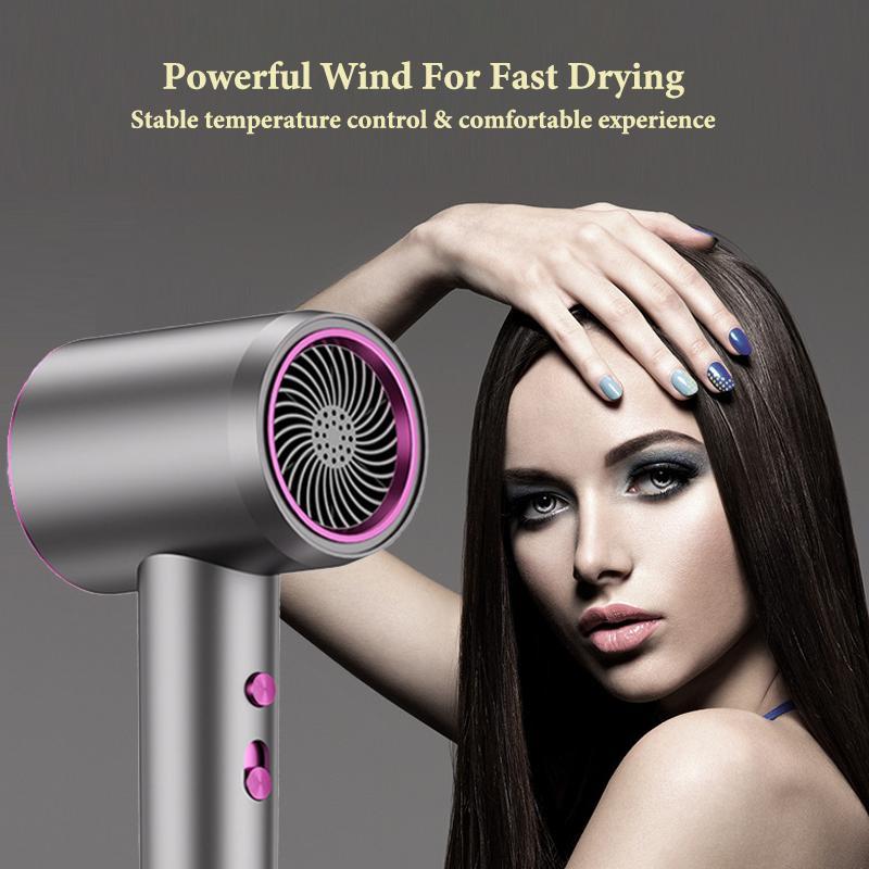 Negative Ion Hair Dryer, 1 Box Hair Dryer with Nozzle & Diffuser, Multifunctional Hair Dryer for Home & Salon Use, Hair Styling Tool for Women