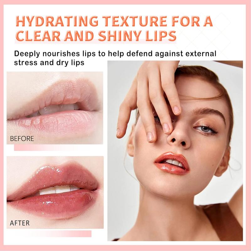 Moisturizing Lip Oil,No-Sticky LipGlossLip Balm Lip Care,Fruit Flavoured LipOilFor Dry Lip's Moisturizing HydratingAndNourishing 0.2 0Z,PlumpingLipGloss, Long LastingNourishingNon-sticky Moisture Skincare