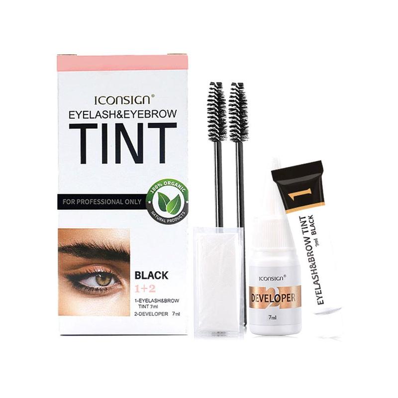 Long-Lasting Waterproof Eyebrow Dye Gel - Semi-Permanent, Sweatproof Tint in Black & Brown for All Skin Types