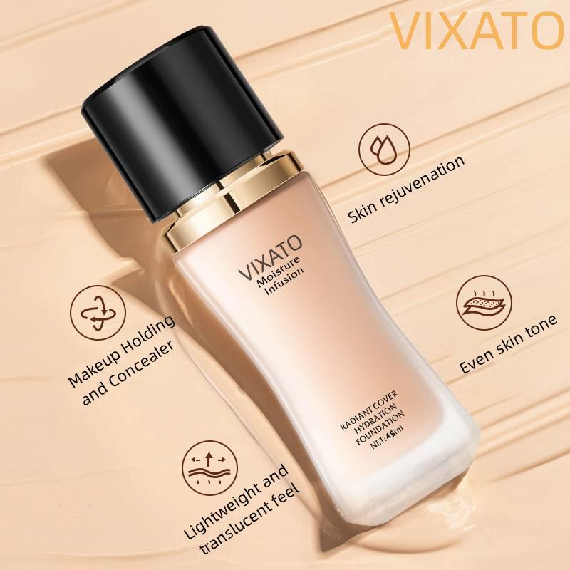 VIXATO Liquid Foundation Concealer + Moisturizer, Flawless makeup Cosmetic, Suitable For Most Skin, Makeup Hydration , Bright   Deutral   Dark