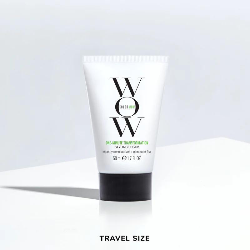 COLOR WOW One Minute Transformation – Instant frizz fix; Nourishing styling cream smooths, tames + defrizzes on the spot; Avocado oil + Omega 3’s hydrate, repair for silkier, smoother texture